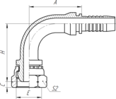  1/4 BSP 1/4  90 